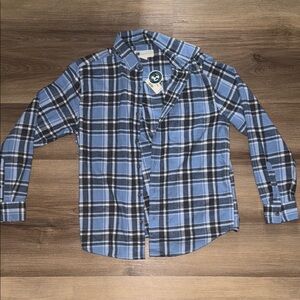 NEW Aeropostale Blue Plaid Long Sleeve Shirt